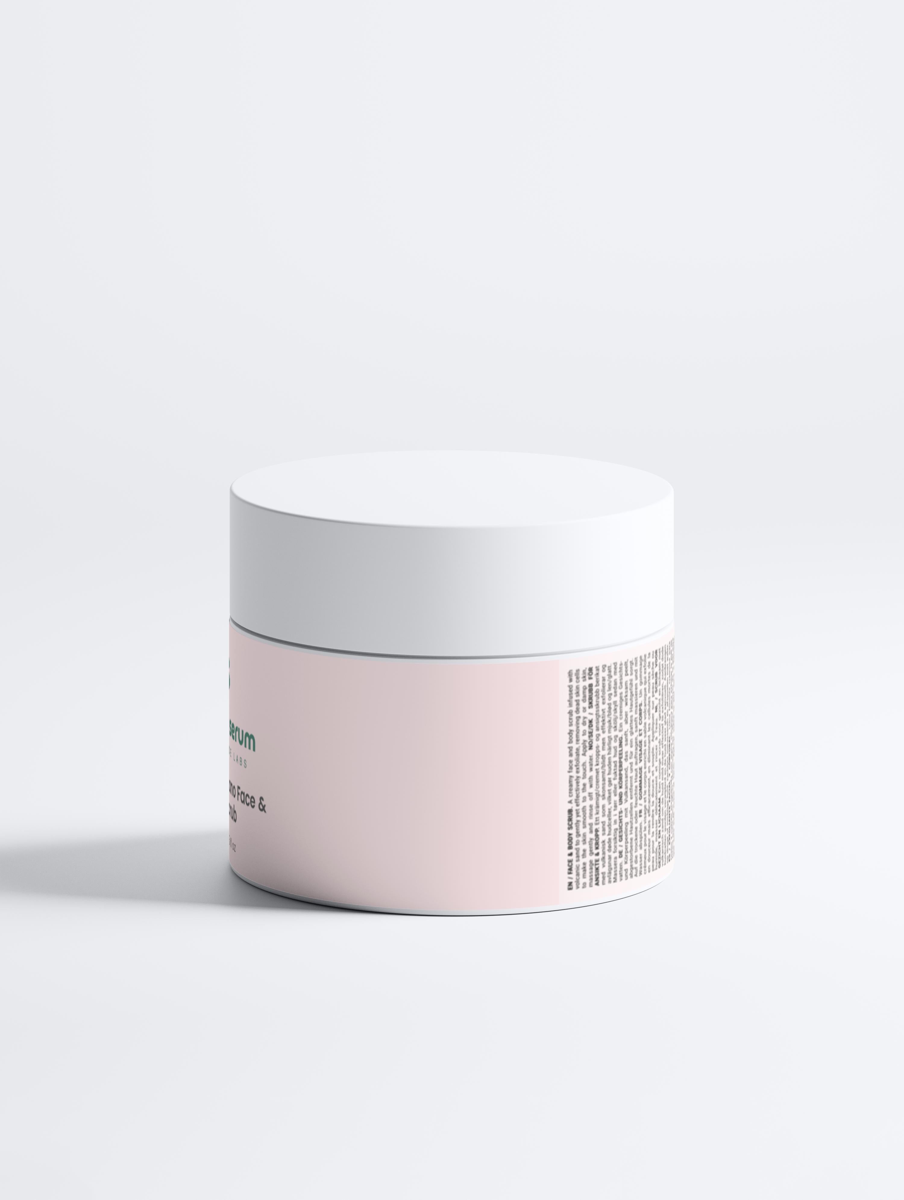 Kropps- och ansiktsskrubb – exfoliering med vulkansand för glow, len hud & djuprengöring