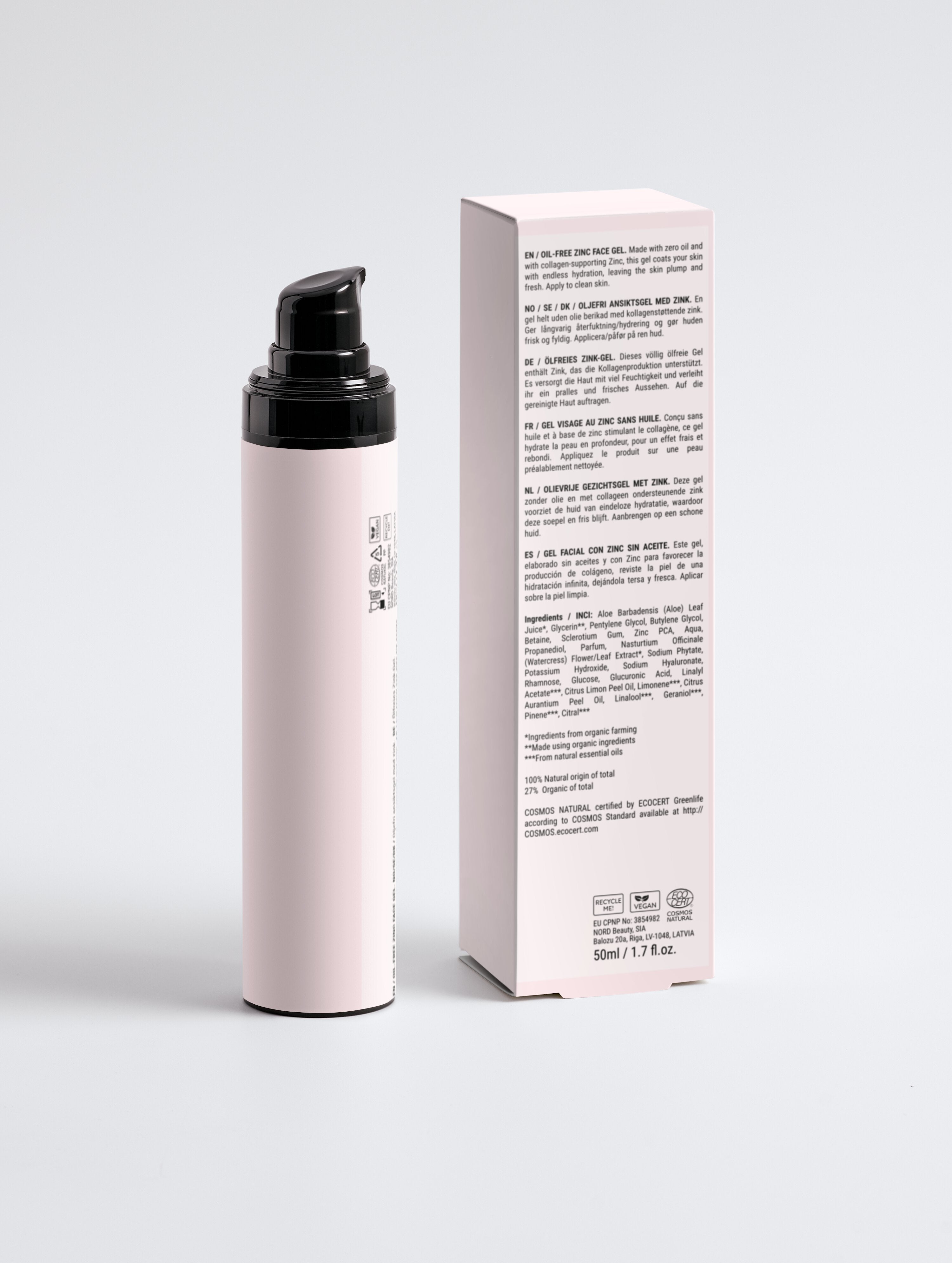 Oil-Free Zinc Face Gel – Maximal återfuktning, noll kladd